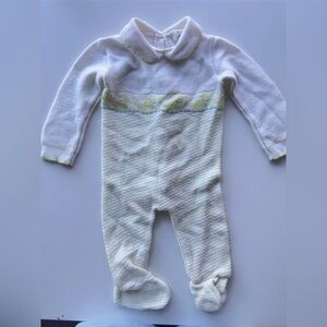 Vintage One Piece Newborn Sweater Romper Knit Dogs